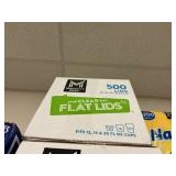 Clear flat lids 500 ct 12,16,20 fl oz fits