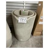 34inH Tan rain barrel