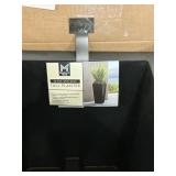28in Onyx black tall planter