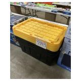 4 ct Black totes/yellow lids 30inx20in