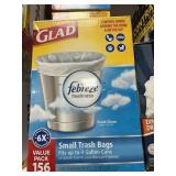 Glad Febreze small trash bags 156 ct