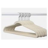 50-pk HD adult velvet hangers- ivory
