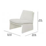 Mid-century accent chair cream