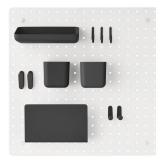 12-pc Pegboard organizer -black