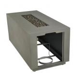 Dansford 52in rectangular gas fire pit concrete