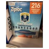 Ziploc 216 freezer quart bags