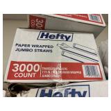 Hefty paper wrapped jumbo straws 3000 c