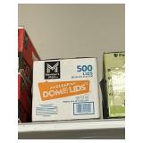 Clear dome lids 500ct fits 12,16 & 20 fl oz