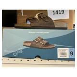 Mt Sole womens leather sandal size 9