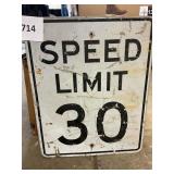 Speed sign 30inx24in USED