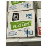 Clear flat lids 500 ct fits 12,16 & 20 floz