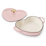 Tramontina 3qt enamel cast iron heart dutch oven