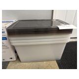 4 ct Clear totes w/ gray lids 23inx16in