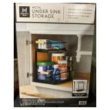 Metal under sink storage