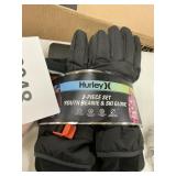 Hurley 2-pc youth beanie & ski glove set