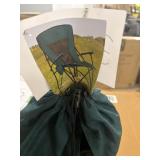 Green hard arm chair