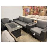 4pc Outdoor seating set w/ fire pit table