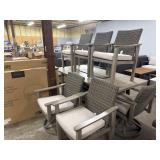 7-Pc table & chair set w/ fire pit table