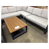 Outdoor sectional sofa-coffee table