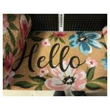 Door hello mat