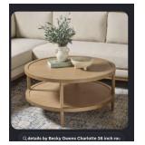 Details Charlotte 36in round coffee table natural
