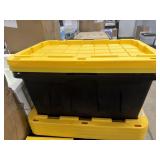 Black & yellow totes & lids 30inx20in
