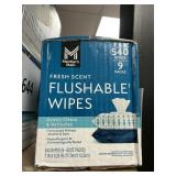Flushable wipes 540ct