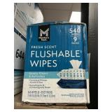 Flushable wipes 540ct