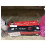 White plastic forks 600 ct
