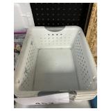 3 white bins