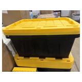 Black & yellow totes & lids 30inx20in
