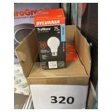 Sylvania 75 watt lights bulbs 6 ct