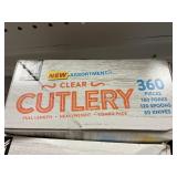 Clear cutlery 360pcs