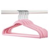 50-pk HD adult velvet hangers pink