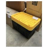 Black & yellow totes & lids 4 ct 30inx20in