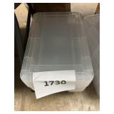 4- Clear totes & lids 16inx11in