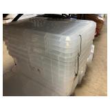 4- Clear totes & lids 16inx11in