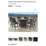 Athena fire high dining set-7pc-USED?