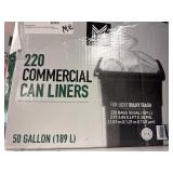 220 Commercial can liners 50gal