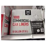 1000 Comercial can liners 10 gal