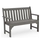 Polywood bench- gray/brown