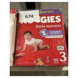 Huggies 192 diapers size 3