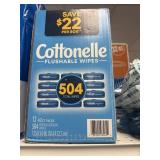 Cottonelle flushable wipes 504ct
