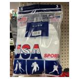 USA 6 pair crew socks size 10-13
