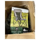 Hard arm chair-gray