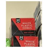White plastic forks 600 ct