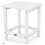 White Polywood side table