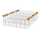 3-pack Wire pantry bin- white