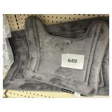 Gray  memory foam bath mat set