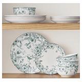 12pc Toile dinnerware set - teal